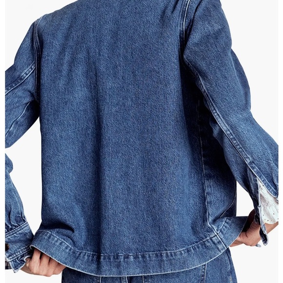 Boden Frill Detail Denim Jacket sz 14 woman’s - Picture 7 of 8